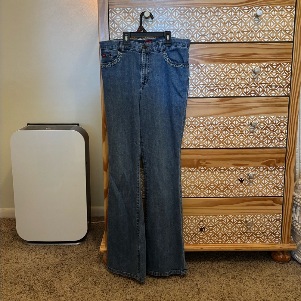 Vintage Women's Chaps Blue Flare Jeans